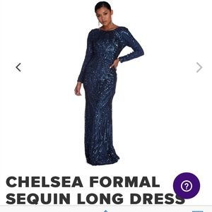 Windsor blue sequin dress. Worn once!